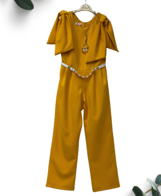 Girl Jumpsuit with Necklace 9-12Y Tivido 1042-1834 - 1