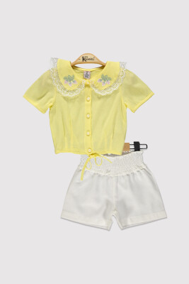 Girl Lace Collar Set 2-5Y Kumru Bebe 1075-4201 Yellow