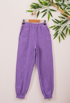 Girl Linen Pants 7-10Y Büşra Bebe 1016-221055 - Büşra Bebe