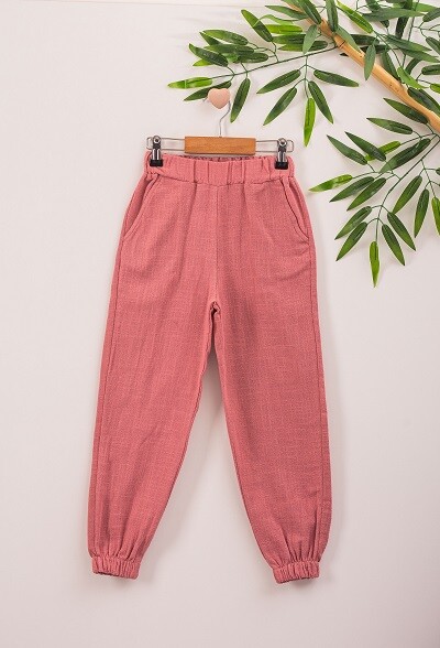 Girl Linen Pants 7-10Y Büşra Bebe 1016-221055 - 4