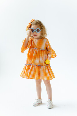 Girl Orange Dress Ruffle 2-6Y Pixy Love 2070-PL24SCM294154403 - Pixy Love