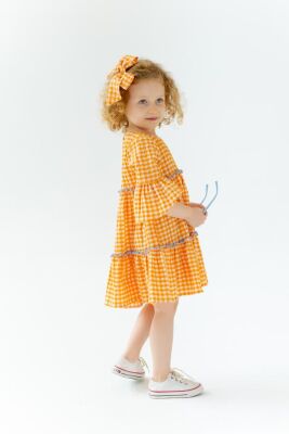 Girl Orange Dress Ruffle 2-6Y Pixy Love 2070-PL24SCM294154403 - Pixy Love (1)