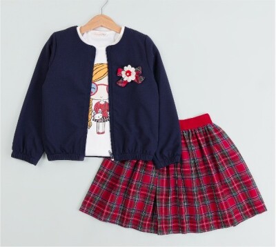 Girl Plaid Skirt Jacket Set 5-8Y BabyRose 1002-4881 - BabyRose (1)