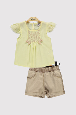 Girl Printed Set 2-5Y Kumru Bebe 1075-4304 Yellow