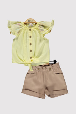 Girl Printed Set 2-5Y Kumru Bebe 1075-4306 Yellow