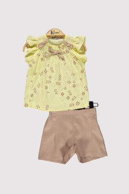 Girl Ruffle Collar Set 2-5Y Kumru Bebe 1075-4225 Yellow