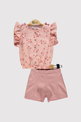 Girl Shirt Daisy Set 2-5Y Kumru Bebe 1075-4294 Salmon Color 