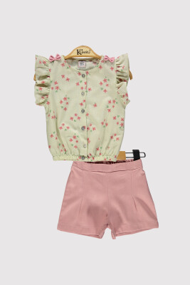 Girl Shirt Daisy Set 2-5Y Kumru Bebe 1075-4294 Mint Green 