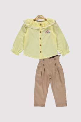 Girl Shirt Set 2-5Y Kumru Bebe 1075-4310 Yellow