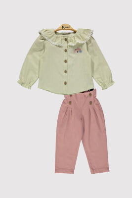 Girl Shirt Set 2-5Y Kumru Bebe 1075-4310 Mint Green 