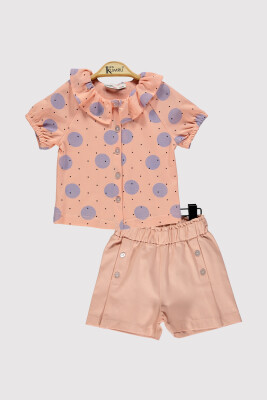 Girl Shorts Set 2-5Y Kumru Bebe 1075-4388 Salmon Color 