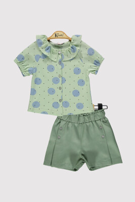 Girl Shorts Set 2-5Y Kumru Bebe 1075-4388 Mint Green 