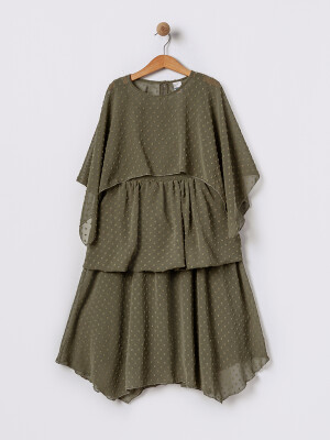 Girl's Chiffon Dress 11-14Y Pafim 2041-2025Y1026 Khaki