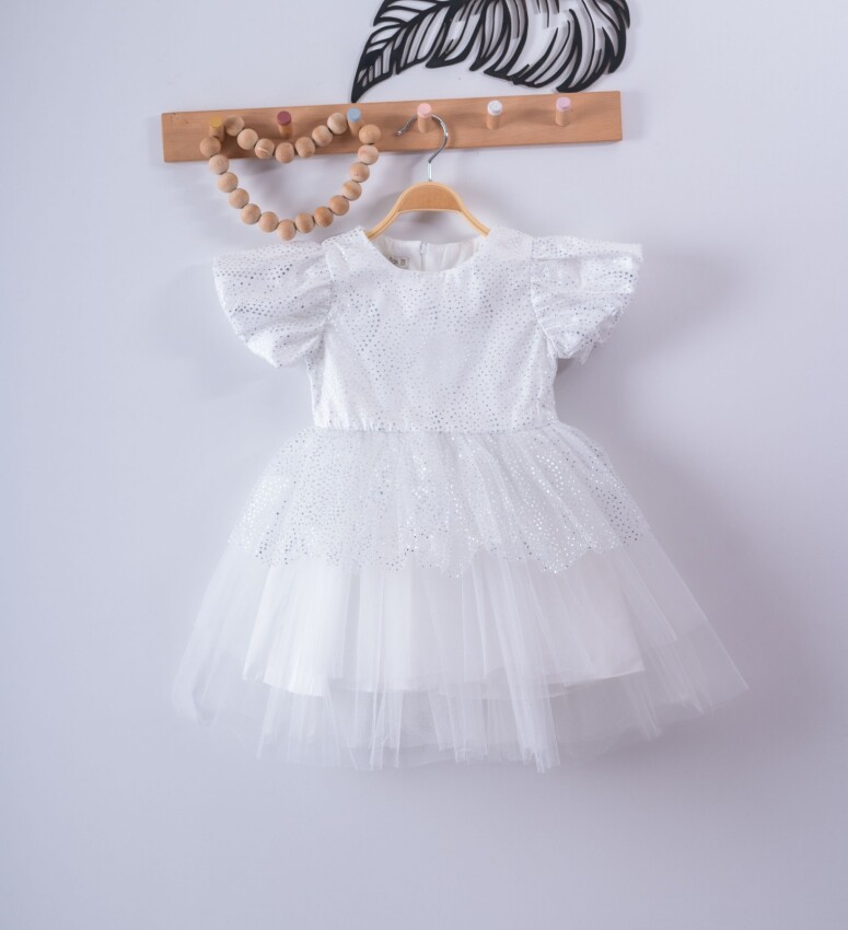 Girls Dress with Balloon Sleeves 3-6Y Eray Kids 1044-9273 - 2