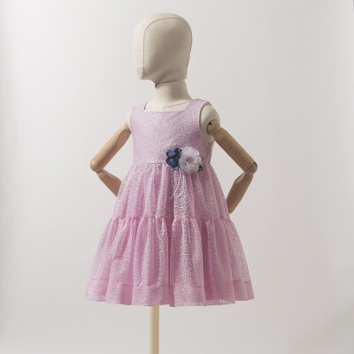 Girls Dress with Snowflake Collar 2-5Y Wecan 1022-23008 - Wecan (1)