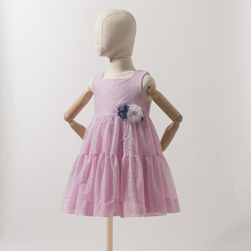 Girls Dress with Snowflake Collar 2-5Y Wecan 1022-23008 - 2