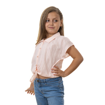 Girls Off Shoulder Tie Blouse 2-5Y Timo 1018-TK5DÜ042255082 - Timo