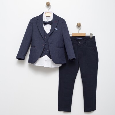 Handkerchief Jacket Vest Sports Suit 1-4Y Terry 1036-5692 Navy 