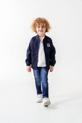 Honeycomb Hidden Pocket College Coat Kids Set 5-8 Yrs Lemon 1015-10131 Navy 