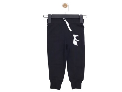 Koola Embroidered 1-4 Years Tracksuit Bottoms 1-4Y Nickel 2060-20126 Black