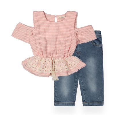 Lace Capri Set Büşra Bebe 1016-211114 - Büşra Bebe