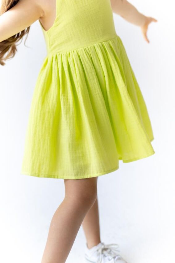 Lime Dress Dollcake Muslin 2-5Y Pixy Love 2070-PL24S7003474500 - 6