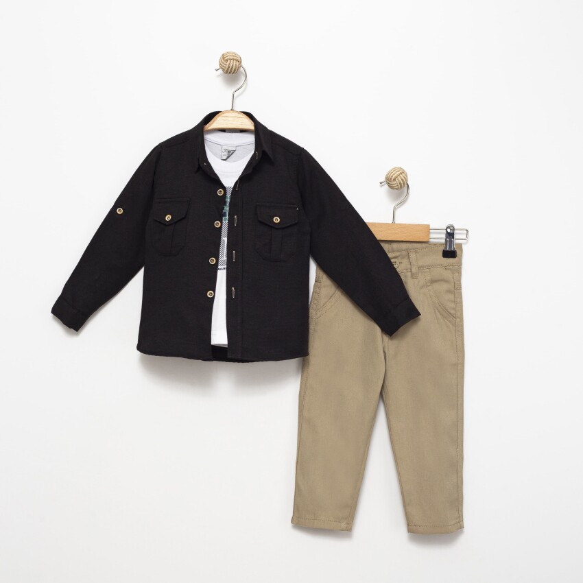 Long Sleeve T-Shirt 3-Piece Set 2-5Y Terry 1036-7221 - 1