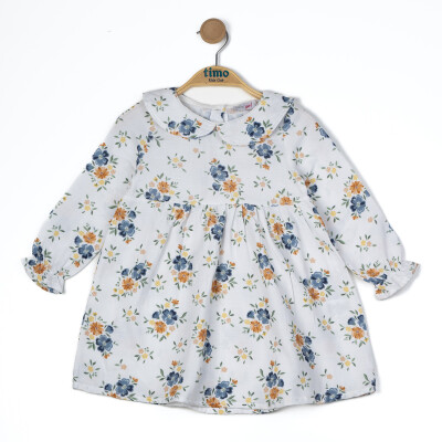 Muslim Floral Dress 2-Y Timo 1018-TK5DÜ042243832 Blue