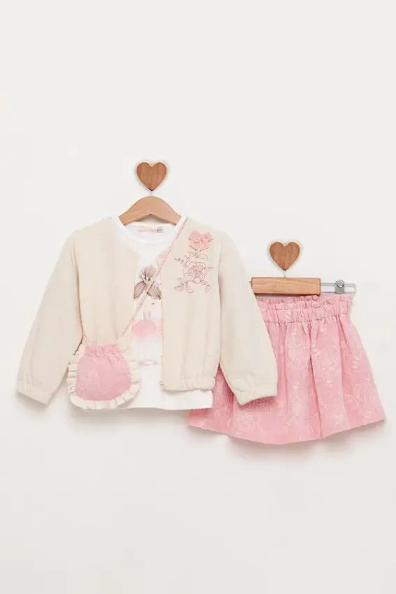 Muslin Embroidered Skirt Jacket Set 1-4Y BabyRose 1002-4814 - 1