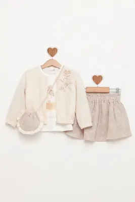 Muslin Embroidered Skirt Jacket Set 1-4Y BabyRose 1002-4814 - BabyRose (1)