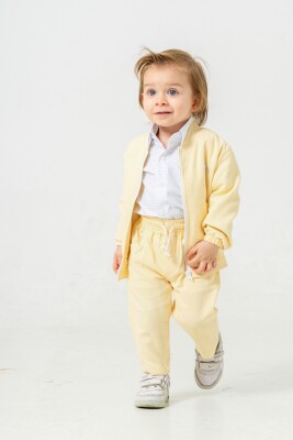 Muslin Snow Pattern Coat Baby Set 9-24M Lemon 1015-10110 - Lemon