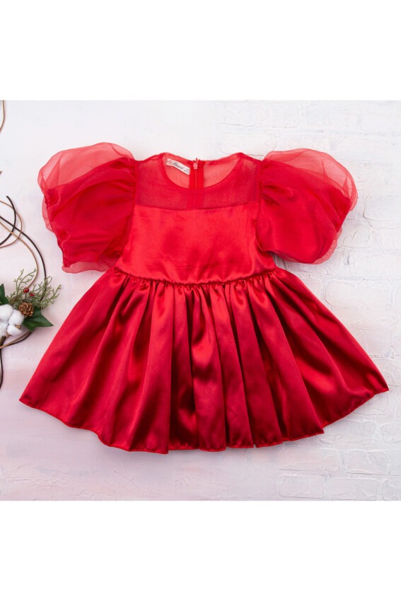 Organza Bow Dress Büşra Bebe 1016-212034 - 1