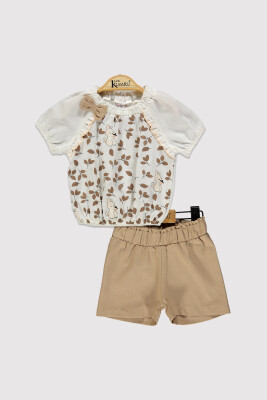 Printed T-shirt Set 6-18M Kumru Bebe 1075-4203 Ecru