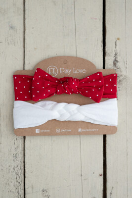 Red Baby Girl 2-Piece Bandana Set Paola 0-36M Pixy Love 2070-PL22SA80591131 - Pixy Love