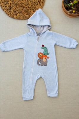 Wholesale Baby Boys Jumpsuit With Hooded 0-3M Tomuycuk 1074-25275 - Tomuycuk