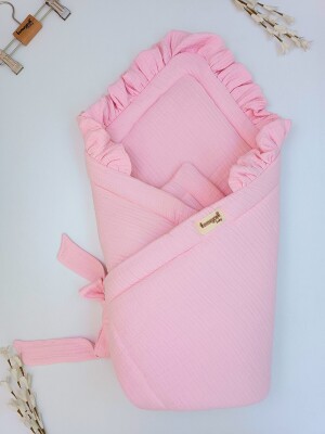 Wholesale Baby Unisex Swaddle 0-18M Tomuycuk 1074-45451 Розовый 