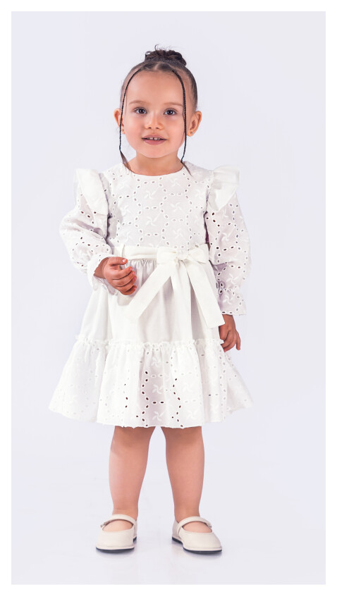 Wholesale Girl's Belted Dress 2-5Y Tivido 1042-2585 - 4