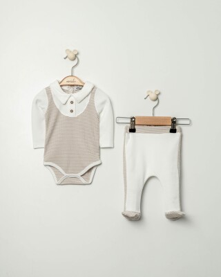 Baby Boy 2 Piece Set 0-6M Miniborn 2019-9146 Коричневый 