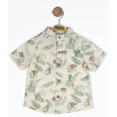 Baby Boy Mandarin Collar Palm Tree Shirt 6-24M Timo 1018-TE5DÜ012255561 - Timo (1)