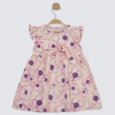 Baby Girl Lace Detail Dress 6-24M Timo 1018-TK5DÜ042255811 Нежно-жёлтый 