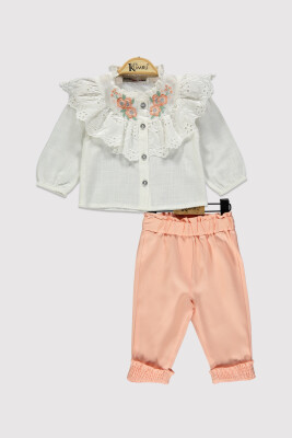 Baby Girl Lace Embroidered Set 6-18M Kumru Bebe 1075-4232 Экрю