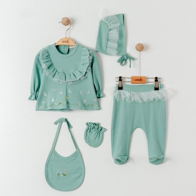 Baby Girl Pigeon 5-Piece Set 0-6M Miniborn 2019-5165 - Miniborn