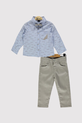 Boy Fish Printed Shirt Set 2-5Y Kumru Bebe 1075-4312 - Kumru Bebe (1)