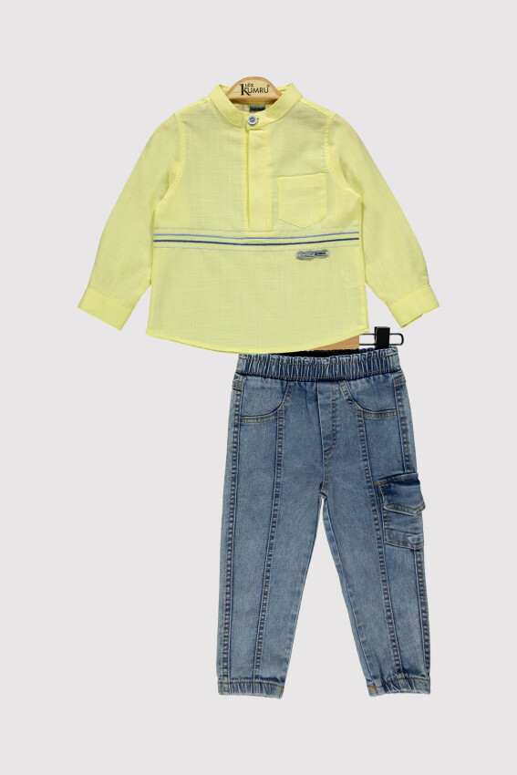 Boy Striped Denim Set 2-5Y Kumru Bebe 1075-4278 - 3