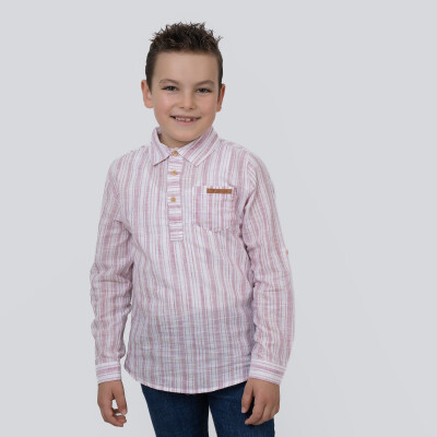 Boy Striped Shirt 6-9Y Timo 1018-TE5DÜ012257653 - Timo