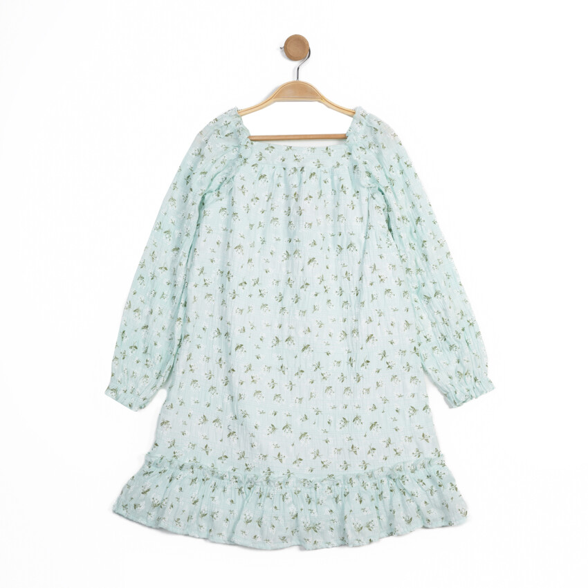 Gathered Long Sleeve Dress 6-9Y Timo 1018-TK5DÜ202242963 - 3