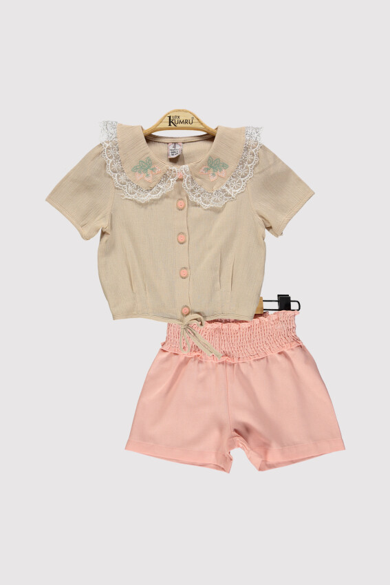 Girl Lace Collar Set 2-5Y Kumru Bebe 1075-4201 - 2