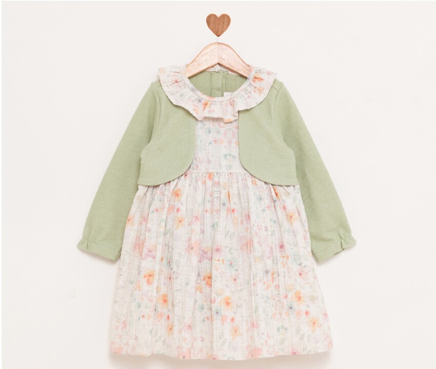 Girls Knitwear Bolero Printed Dress 1-4Y BabyRose 1002-4861 - 1