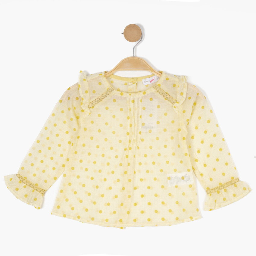 Girl's Ruffle Sleeve Shirt 2-5Y Timo 1018-TK5DÜ012257902 - 1