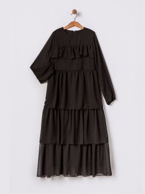 Long Sleeve Chiffon Dress 7-10Y Pafim 2041-2025Y1045 - 1